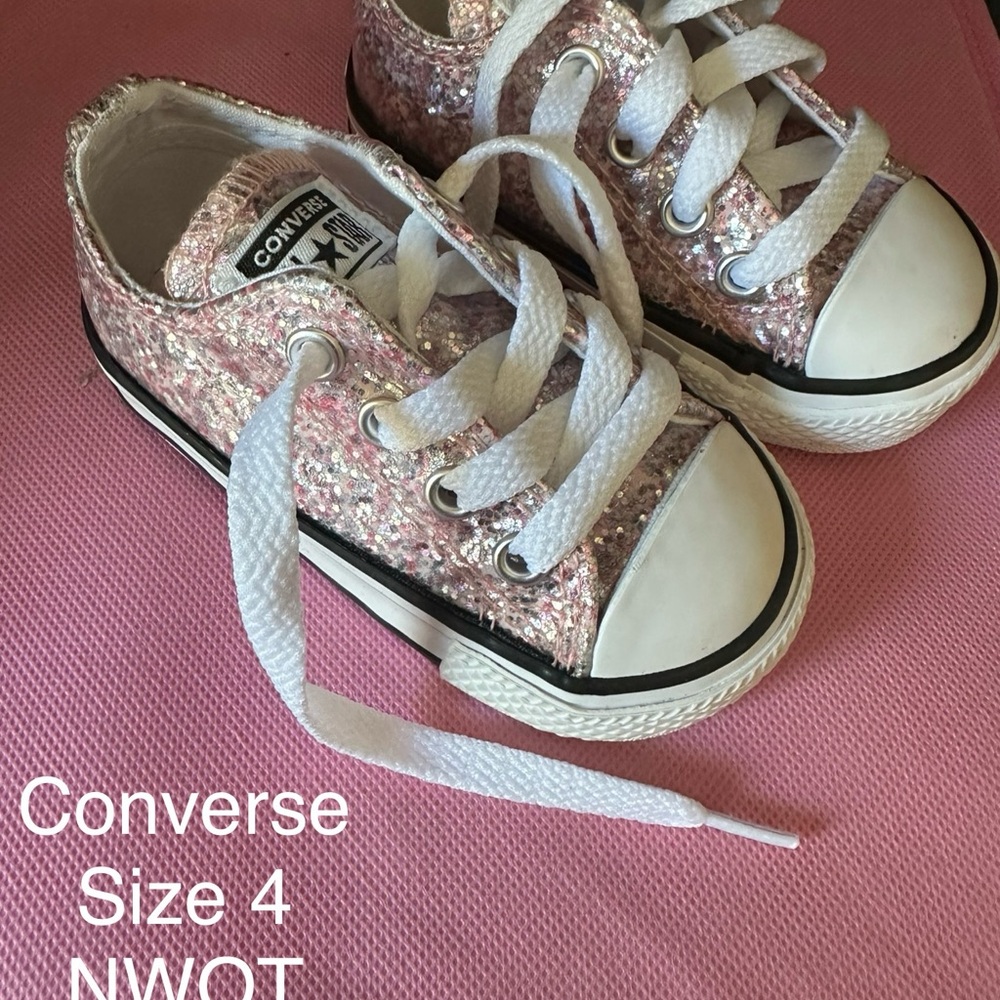 Converse Kids Sparkly Pink Sneakers